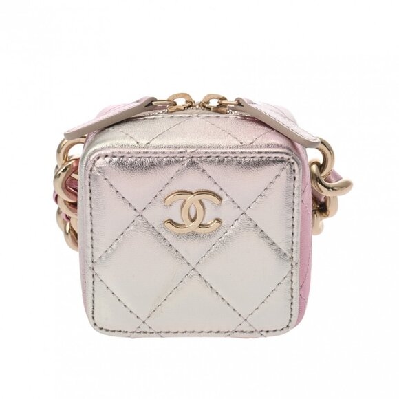 CHANEL Matrasse Mini Chain bag Silver/Pink AP2529 shoulder bag - Picture 2 of 16
